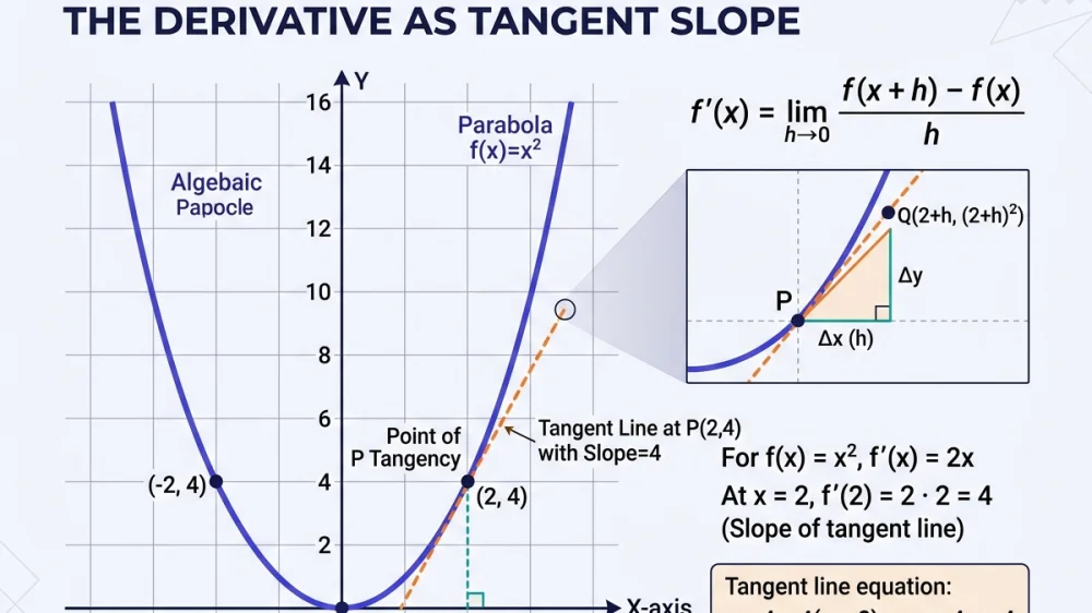 Calculus Tangent Line Derivative Graph and Mathematical Engine